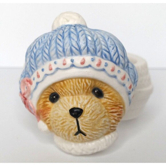 Cherished Teddies Napkin Rings 1996 Priscilla Hillman Winter Holiday Decorations - Picture 6 of 12
